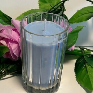 Hand Crafted Vintage Juice Glass Lotus Scented Candle!